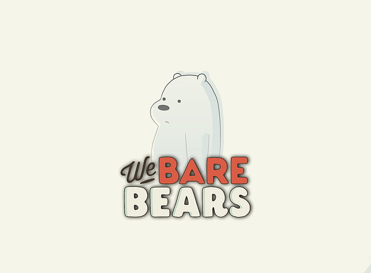 We Bare Bears, Cartoons, Others, Cute, studio shot, text, white background, HD wallpaper