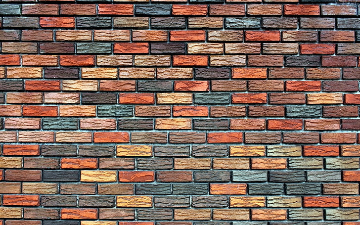 brown and gray brick wall, stone, background, texture, backgrounds