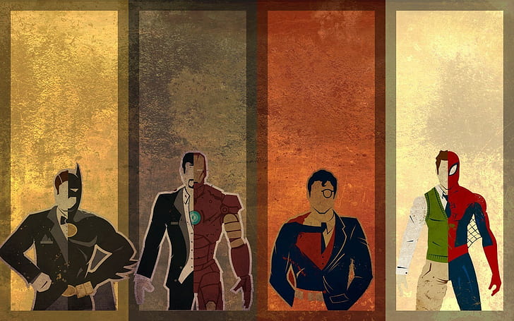 HD wallpaper: superhero iron man batman superman spider man, group of  people | Wallpaper Flare