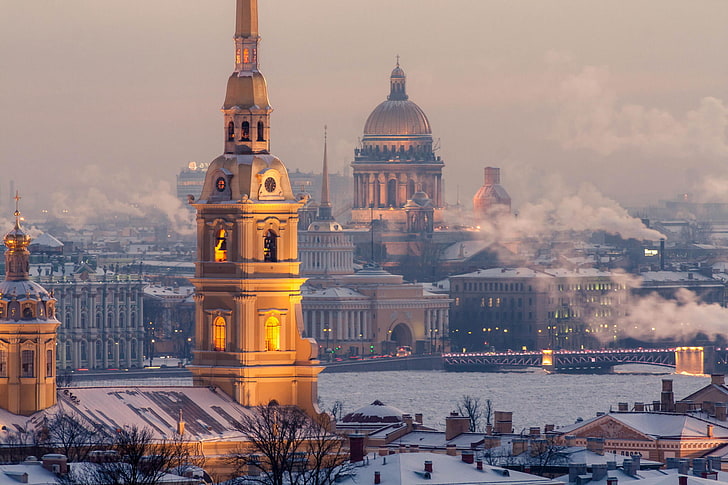 high-rise buildings, Russia, Peter, Saint Petersburg, SPb, St. Petersburg, HD wallpaper