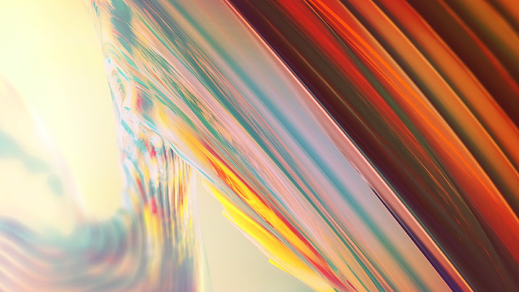 Fluid OnePlus 5T Stock 4K, multi colored, close-up, no people