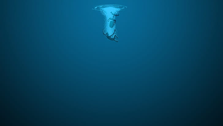 underwater, drown, HD wallpaper