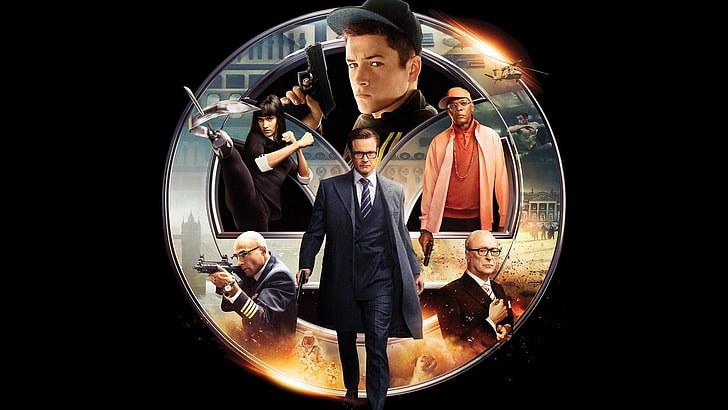 Colin Firth, Kingsman, Mark Strong, Michael Caine, Movie Poster
