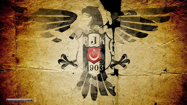 Besiktas 1903 logo wallpaper, Besiktas J.K., eagle, love, soccer clubs, HD wallpaper