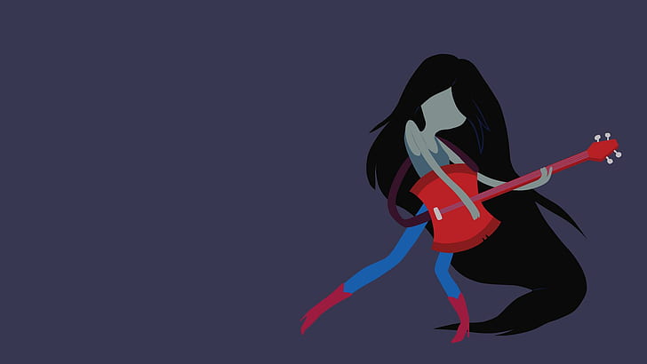 Marceline The Vampire Queen, Marceline, Adventure Time, Simple Background, Purple
