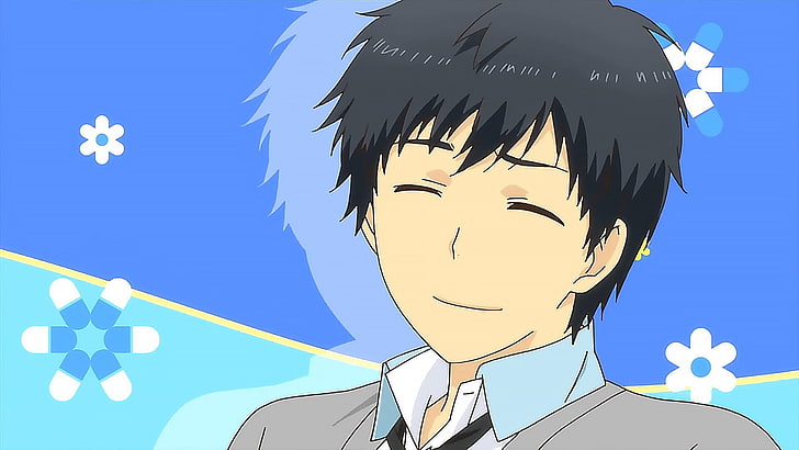 Anime, ReLIFE, Arata Kaizaki, one person, sky, portrait, blue