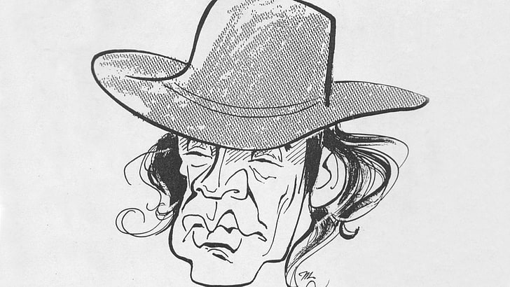 man wearing gray hat illustration, udo lindenberg, picture, face