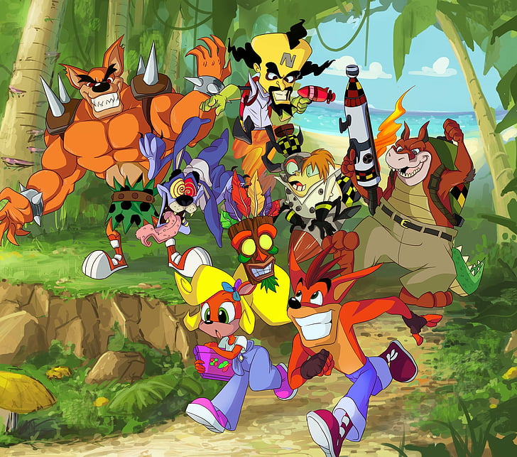 Video Game, Crash Bandicoot, Aku Aku (Crash Bandicoot), Coco Bandicoot