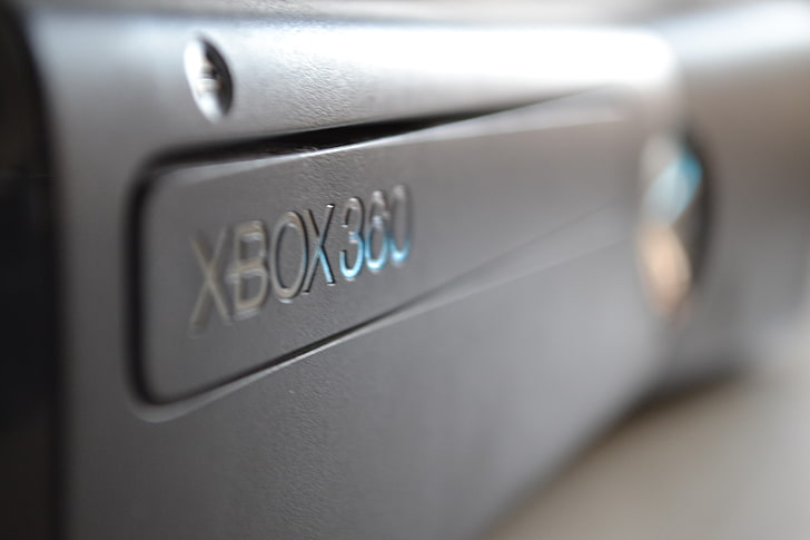 black Xbox 360, console, technology, close-up, security, macro, HD wallpaper