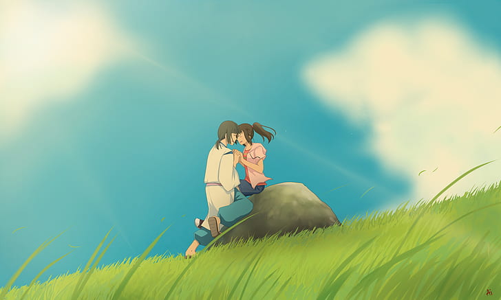 HD wallpaper: girl, clouds, nature, anime, art, guy, Hayao Miyazaki,  Chihiro | Wallpaper Flare