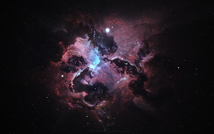 Atlantis Nexus Nebula, space, HD wallpaper