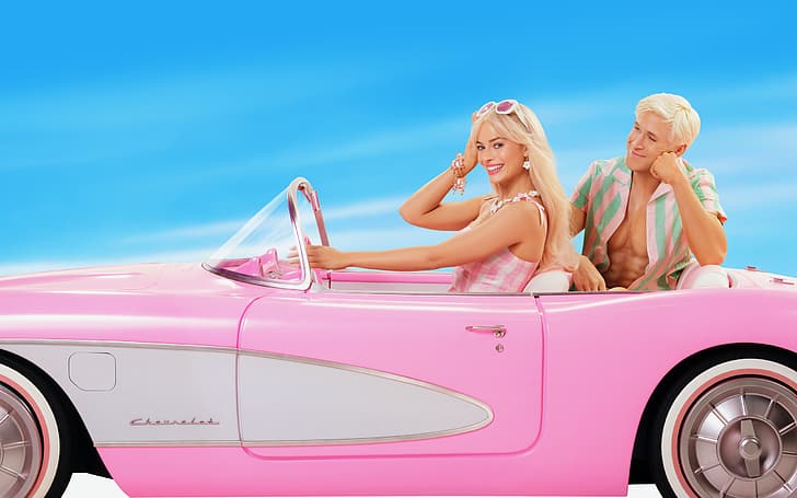 Barbie, Barbie (2023), Margot Robbie, Ryan Gosling, movies, HD wallpaper