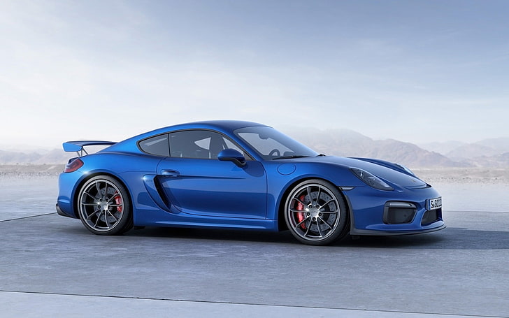 blue sports car, Porsche, Porsche Cayman GT4, Porsche  Cayman