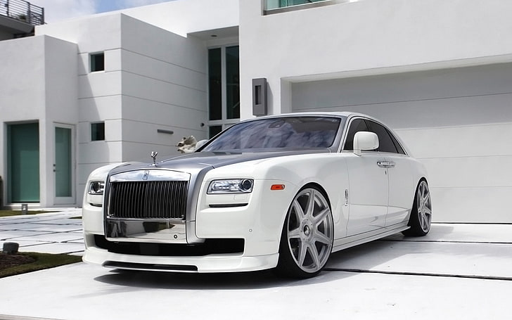 vehicle, Rolls-Royce, car, white cars, motor vehicle, mode of transportation, HD wallpaper