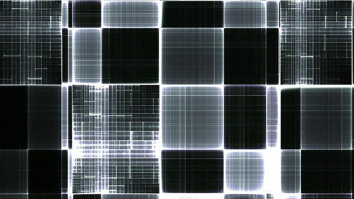 HD wallpaper: Black and White Squares HD, blueprint, geometric, glow |  Wallpaper Flare
