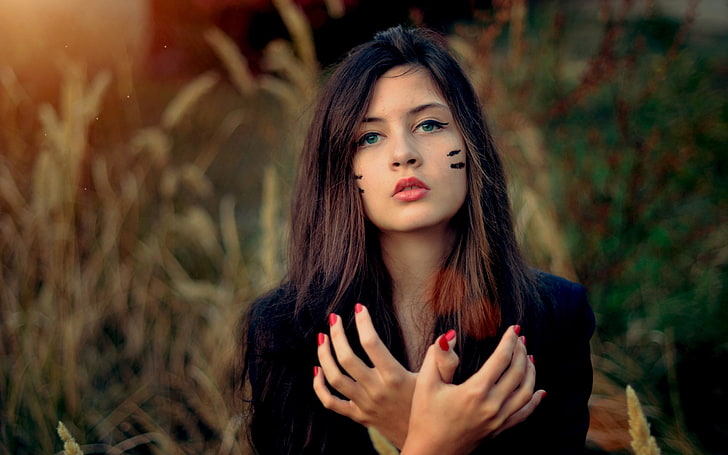 cute girl image 2560x1600, one person, hairstyle, beauty, portrait
