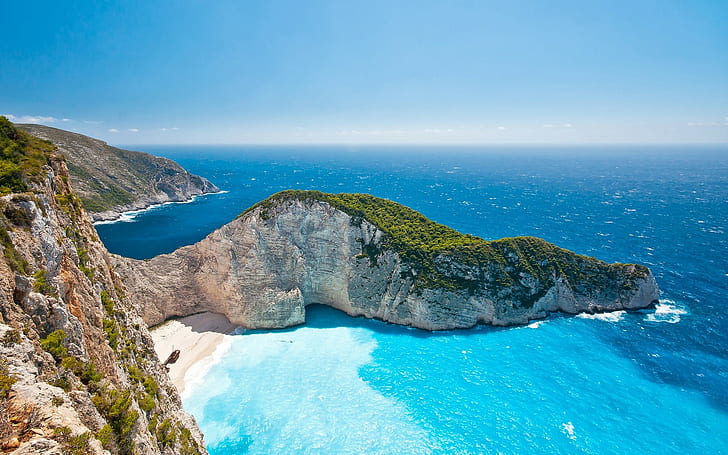 landscape, beach, Greece, HD wallpaper