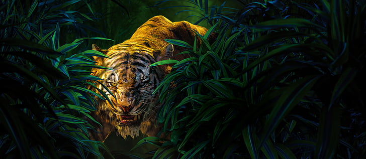 Jungle Book, Shere Khan, green color, growth, plant, leaf, no people