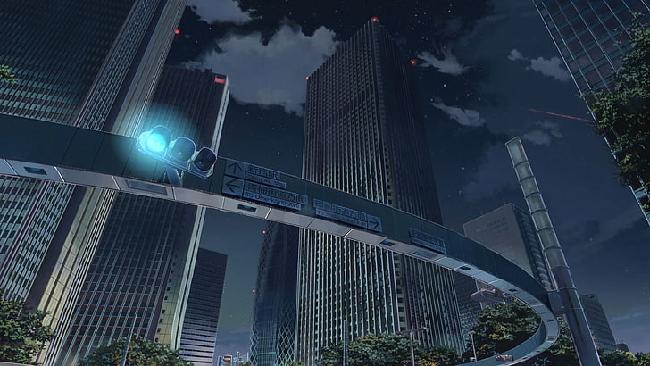 untitled, Makoto Shinkai , Kimi no Na Wa, anime, built structure, HD wallpaper