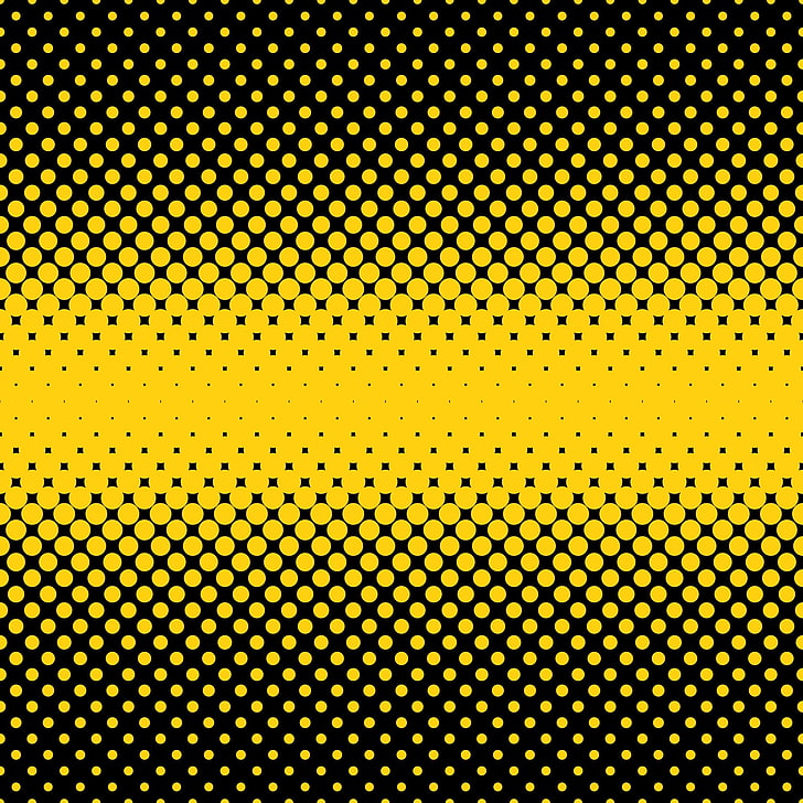 HD wallpaper: yellow and black background, points, circles, semitone,  pattern | Wallpaper Flare