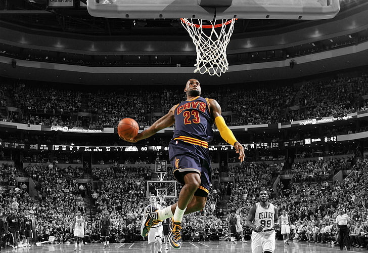 LeBron James slamdunk wallpaper, NBA