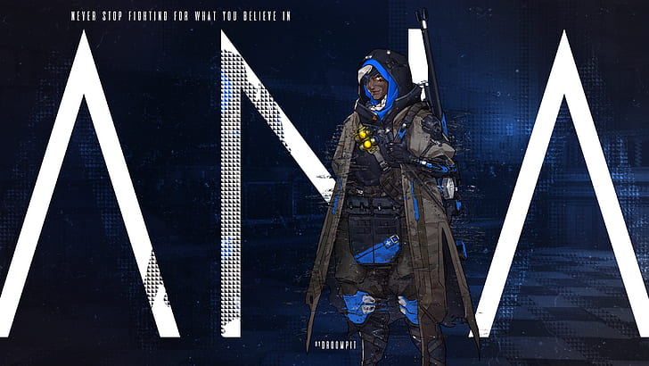 man wearing blue and black suit graphic wallpaper, Ana (Overwatch), HD wallpaper