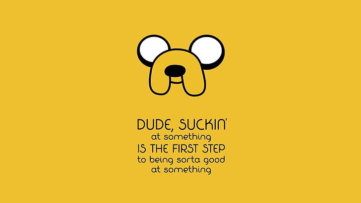 Dude, Suckin' poster, Jake, Adventure Time, Jake the Dog, vector