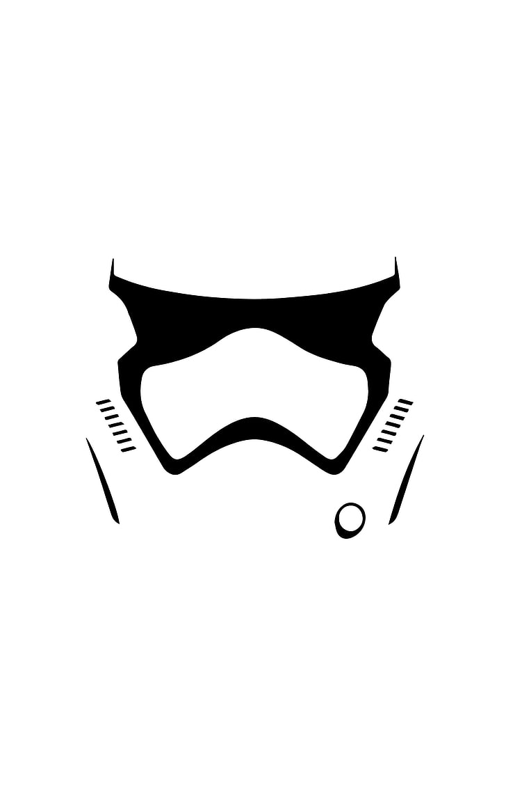 Star Wars: The Force Awakens, stormtrooper, minimalism, helmet, HD wallpaper