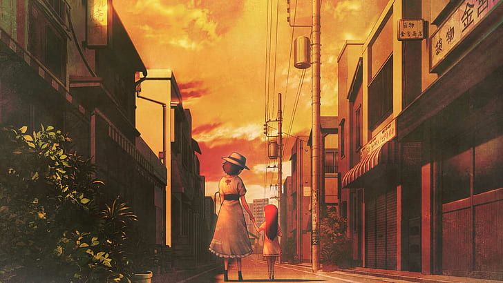 Steins;Gate, Steins;Gate 0, Shiina Mayuri, Shiina Kagari, urban, HD wallpaper
