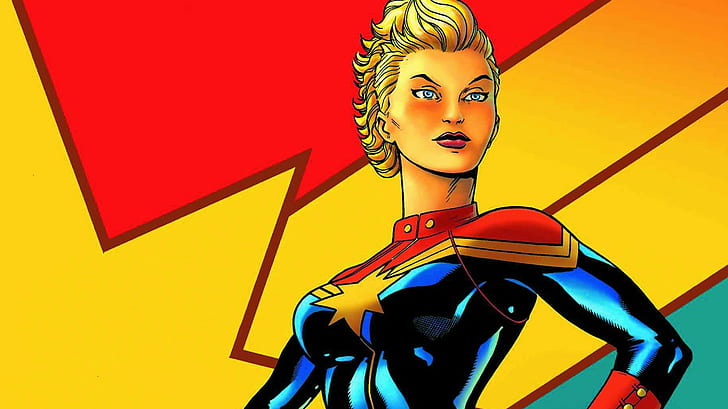 Captain Marvel, Carol Danvers, Marvel Comics, Superhero, HD wallpaper