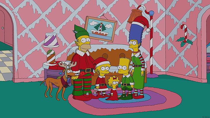The Simpsons poster, Homer Simpson, Lisa Simpson, Maggie Simpson, HD wallpaper