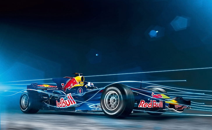 Red Bull Formula 1 Car, blue Red Bull Formula 1 digital wallpaper, HD wallpaper