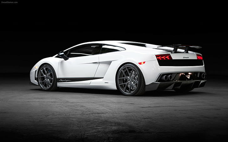Lamborghini Gallardo Superleggera HD, white lambhorghini, cars, HD wallpaper