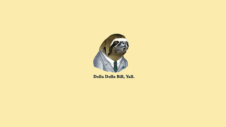 sloth illustration, sloths, minimalism, simple background, artwork
