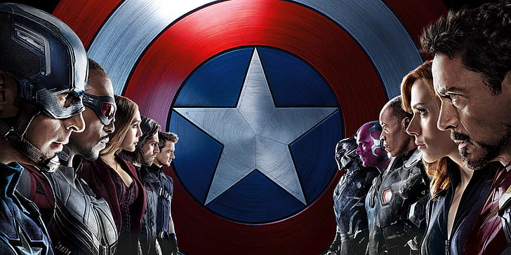 best movies of 2016, Marvel, Captain America 3: civil war, Iron Man, HD wallpaper