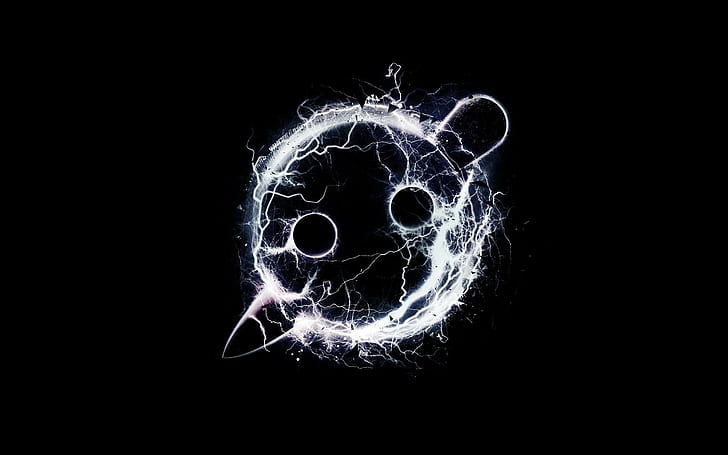 Knife Party, white and black round shaped illustration, music, HD wallpaper