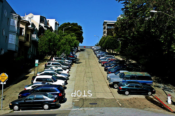 San Francisco, car, road, street, USA, HD wallpaper