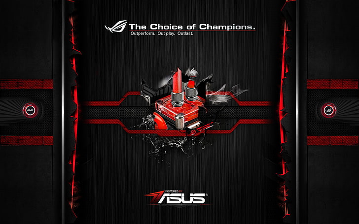 Asus motherboard box, Republic of Gamers, technology, computer, HD wallpaper