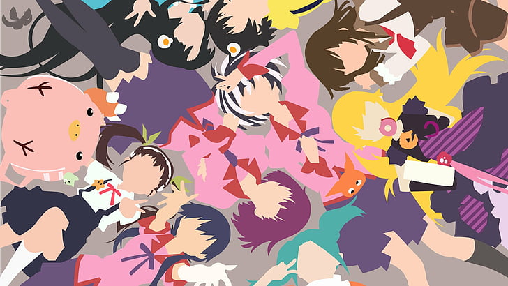 Anime, Monogatari (Series), Black Hanekawa, Hitagi Senjōgahara, HD wallpaper
