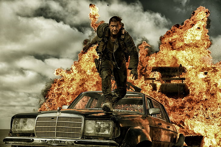 Mad Max 2015, men's black jacket, Fury Road, postapokaliptika
