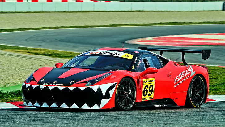 Ferrari 458 Italia GT3, racing, car, race cars, Ferrari Challenge, HD wallpaper