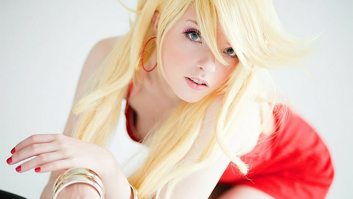 blonde women anarchy panty, hair, blond hair, beauty, young adult, HD wallpaper