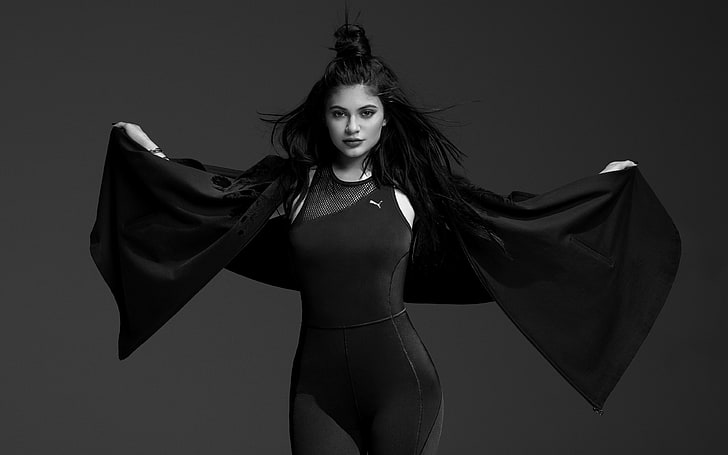 Kylie Jenner for PUMA Campaign 5K, one person, studio shot, beauty, HD wallpaper