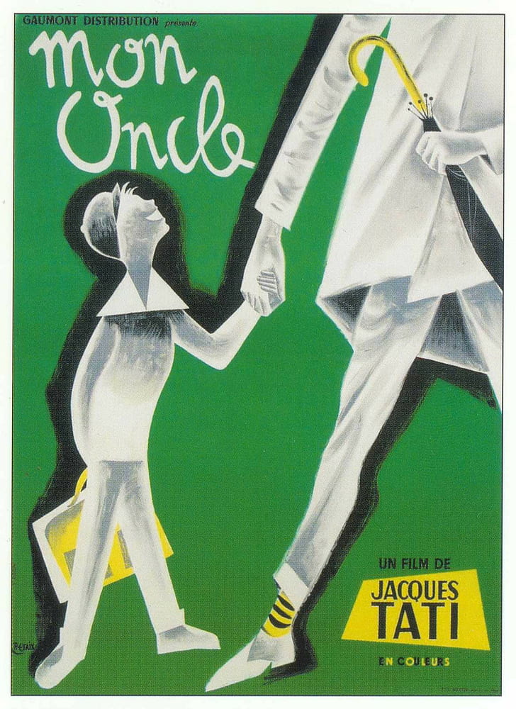 Jacques Tati, Monsieur Hulot, Film posters, Mon Oncle, movie poster, HD wallpaper