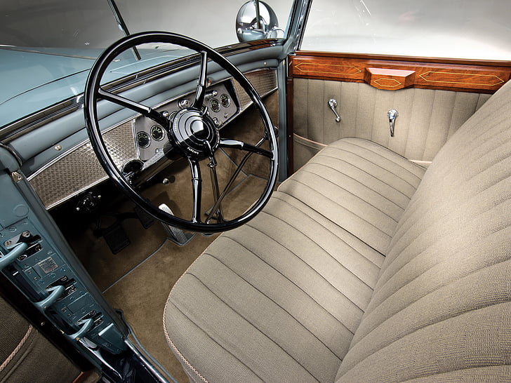 1930, cadillac, convertible, interior, luxury, retro, sedan, HD wallpaper