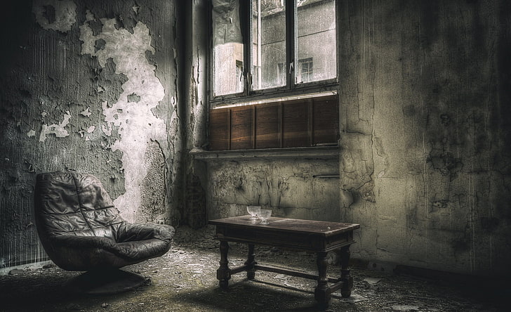 room, old, ruin, seat, window, indoors, architecture, no people