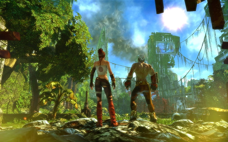 video games, screen shot, trees, forest, Enslaved: Odyssey to the West