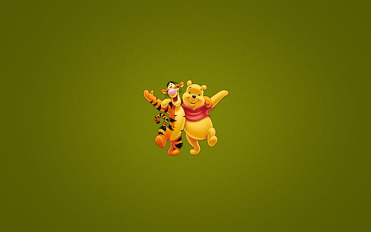 Hd Wallpaper Minimalism Winnie The Pooh Tiger Disney The Embrace Winnie The Pooh Wallpaper Flare