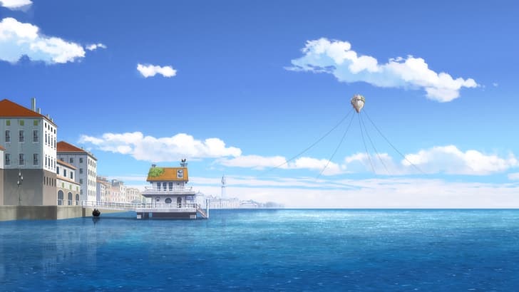 anime, Aria, sea, sky