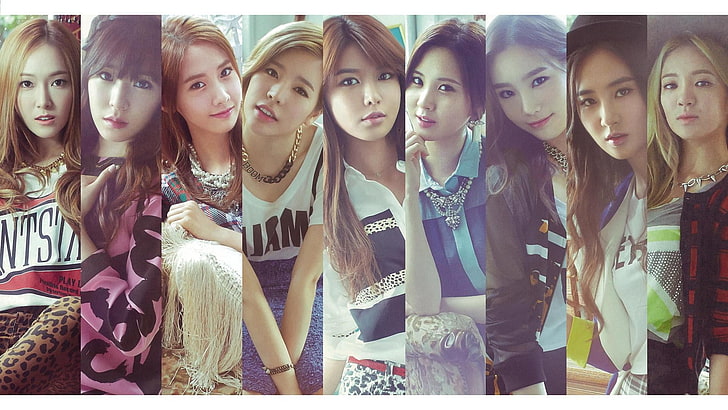 9-member girl band, SNSD, Girls' Generation, Asian, model, musician, HD wallpaper